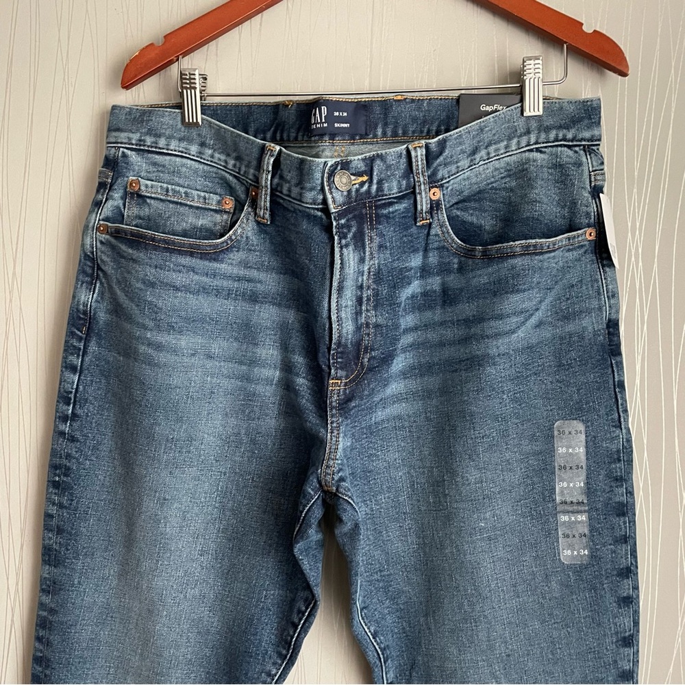 Gap Skinny Jeans Men’s 36 X 34 GapFlex Mid Rise Stretch - Picture 7 of 12